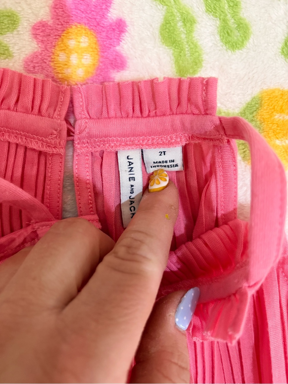 Janie and Jack Hot Pink Tiered Pleated Dress - Picture 2 of 3